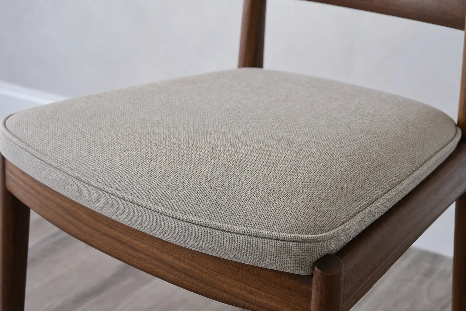 After: Dining chair: seat reupholstery