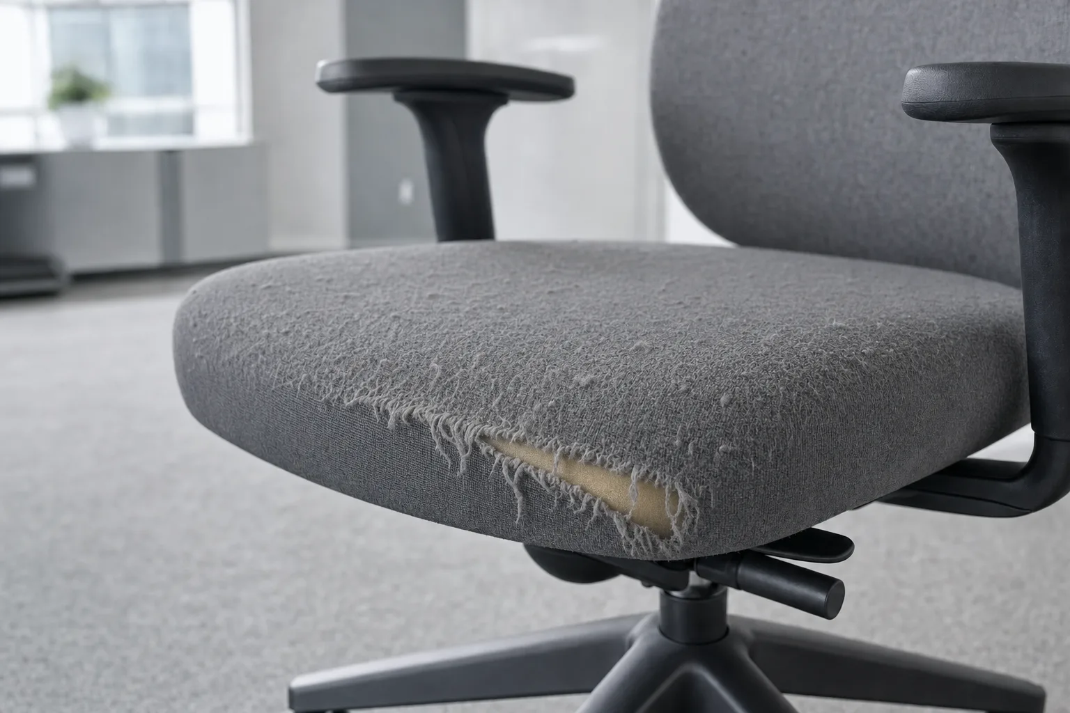 Before: Office chairs: commercial upholstery renewal